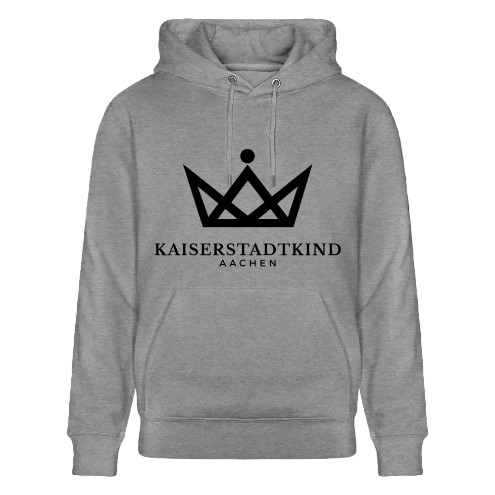 350gr. Black Edition - CRUISER  Organic Hoodie - slub heather grey