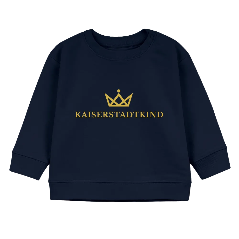 280gr. KAISERSTADTKIND Gold Edition - Organic Sweatshirt BABY CHANGER - navy