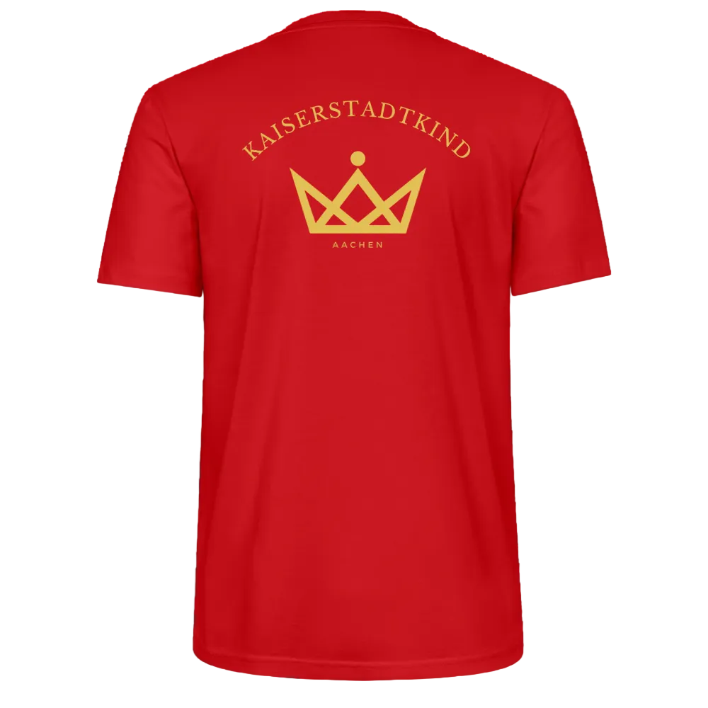 CRAFTER T-Shirt - Gold Font Script/Gold Back Round Logo - Rot