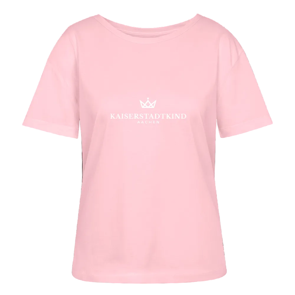 White V Edition - Relaxed Women’s Organic Round Neck T-shirt - Hellrosa