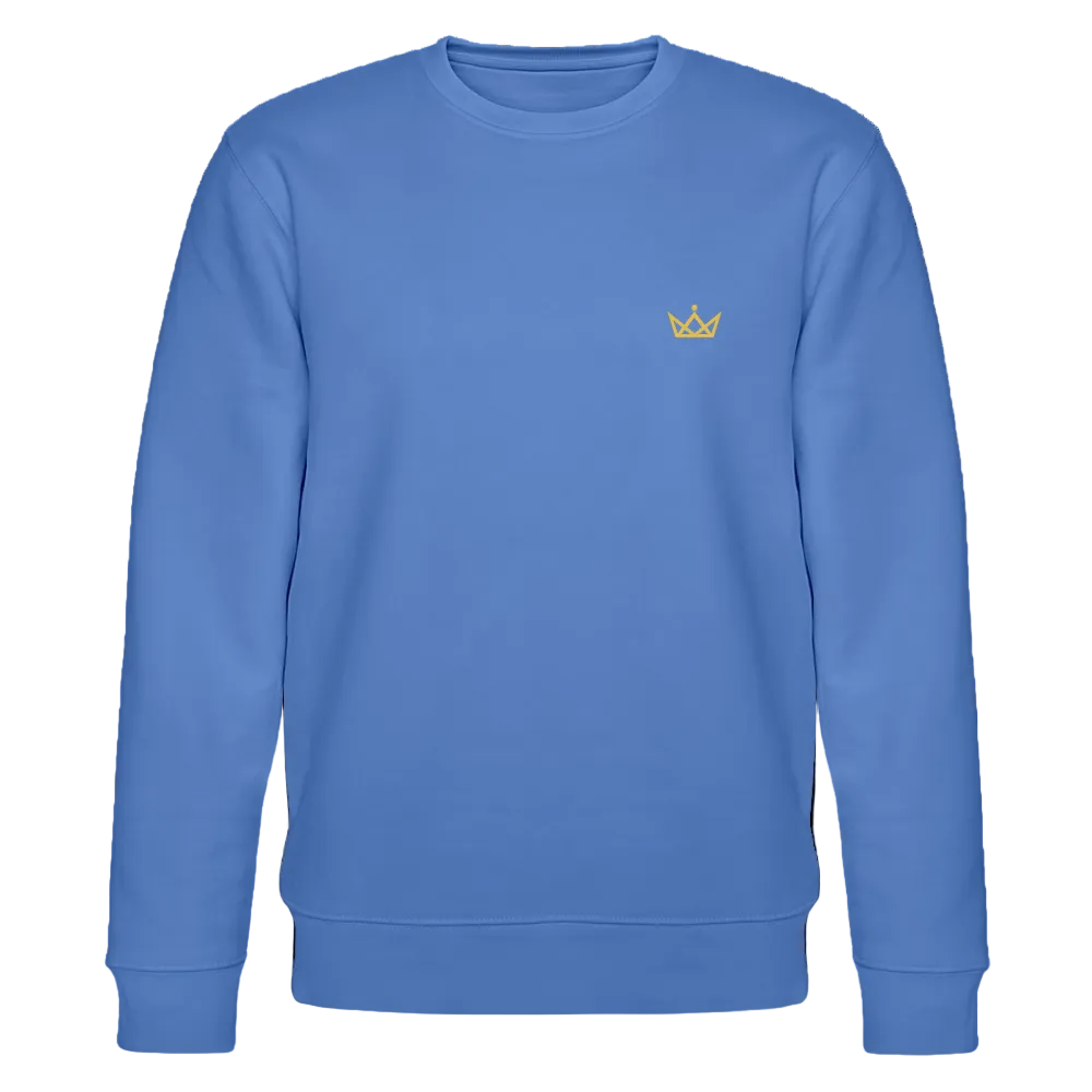 280gr. Golden Crown Edition - CHANGER Organic Sweatshirt - bright blue