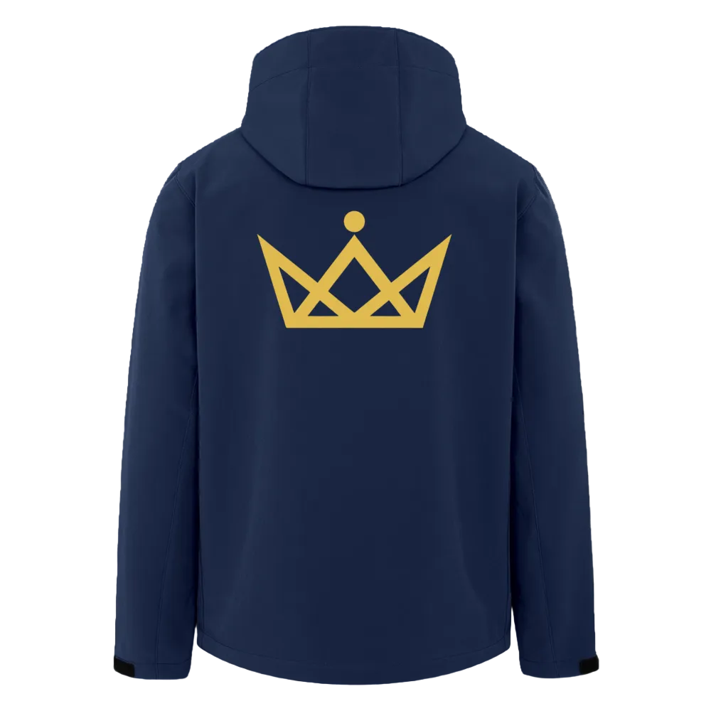 DISCOVERER Softshell Jacket - Gold Front Logo / Back Crown - Navy