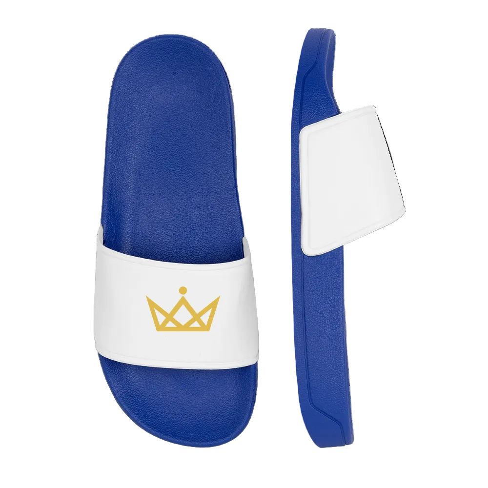 KAISERSTADTKIND Golden Crown - Men’s Pool Sliders - royal blue