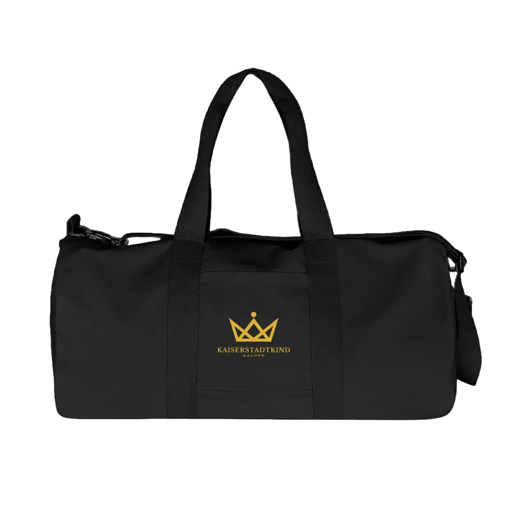 KAISERSTADTKIND Gold Edition -  Recycled Canvas Duffle Bag - black