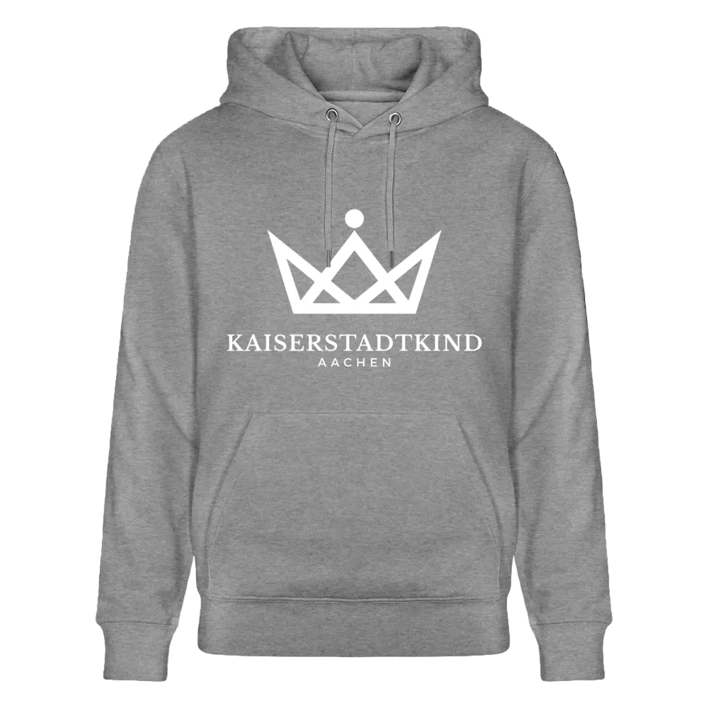 350gr. White Edition - CRUISER  Organic Hoodie - slub heather grey