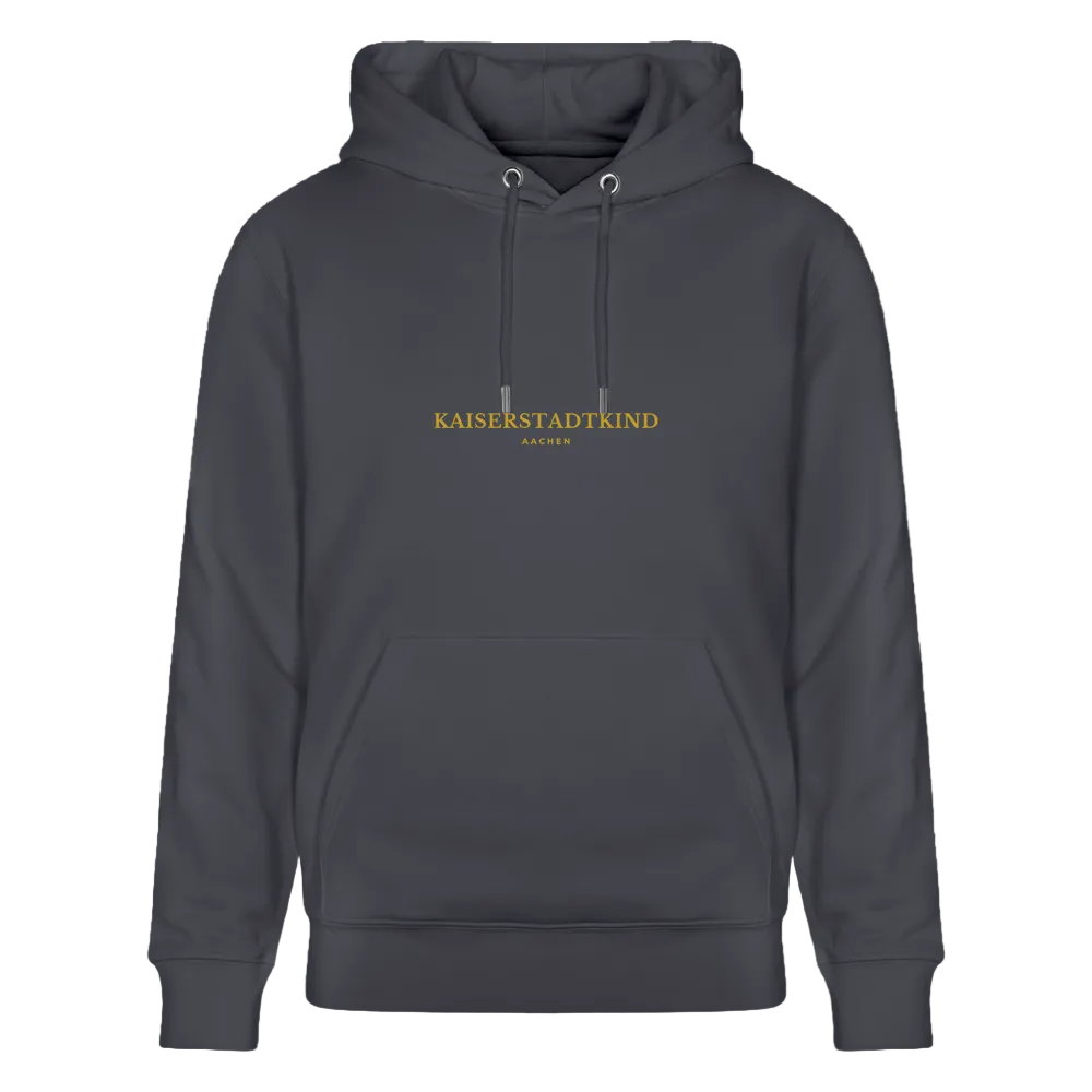 CRUISER Hoodie - Gold Front Script/Gold Back Round - Indigoblau