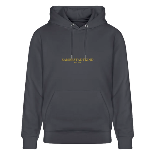 CRUISER Hoodie - Gold Front Script/Gold Back Round - Indigoblau