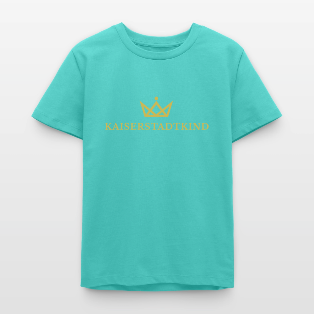 155gr. KAISERSTADTKIND Gold Edition - Teen´s T-Shirt - pool blue