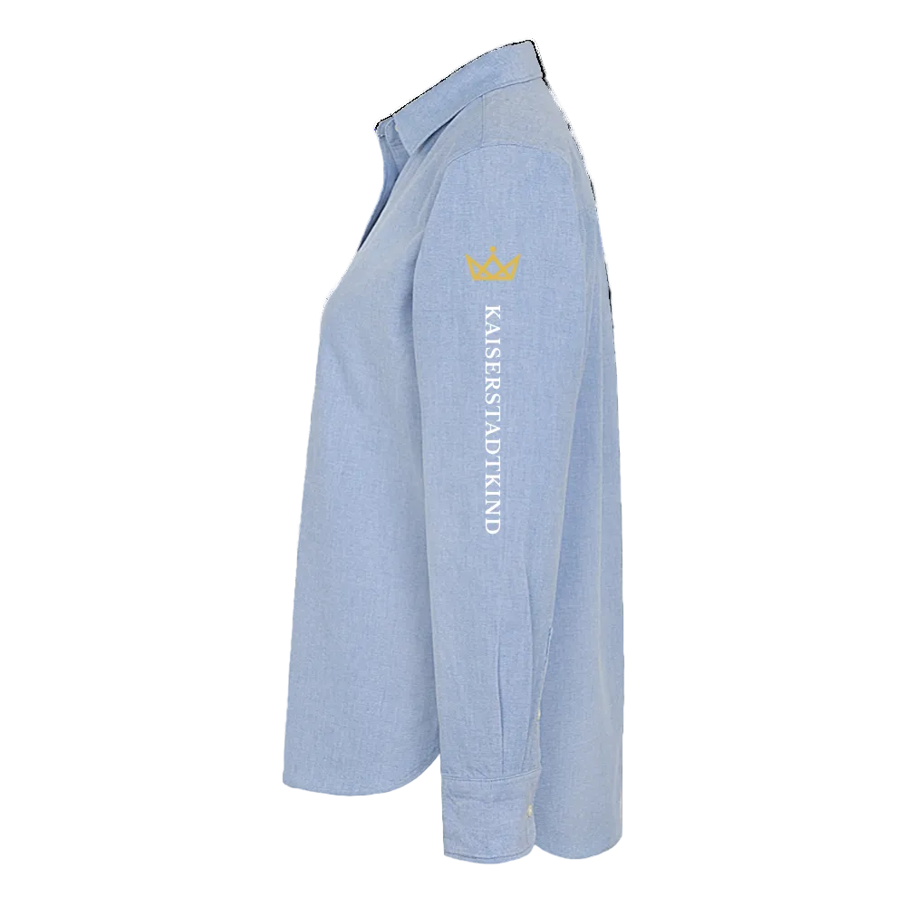 KAISERSTADTKIND Golden Crown / White Letters Edition - Oxford Hemd - Carolina Blue