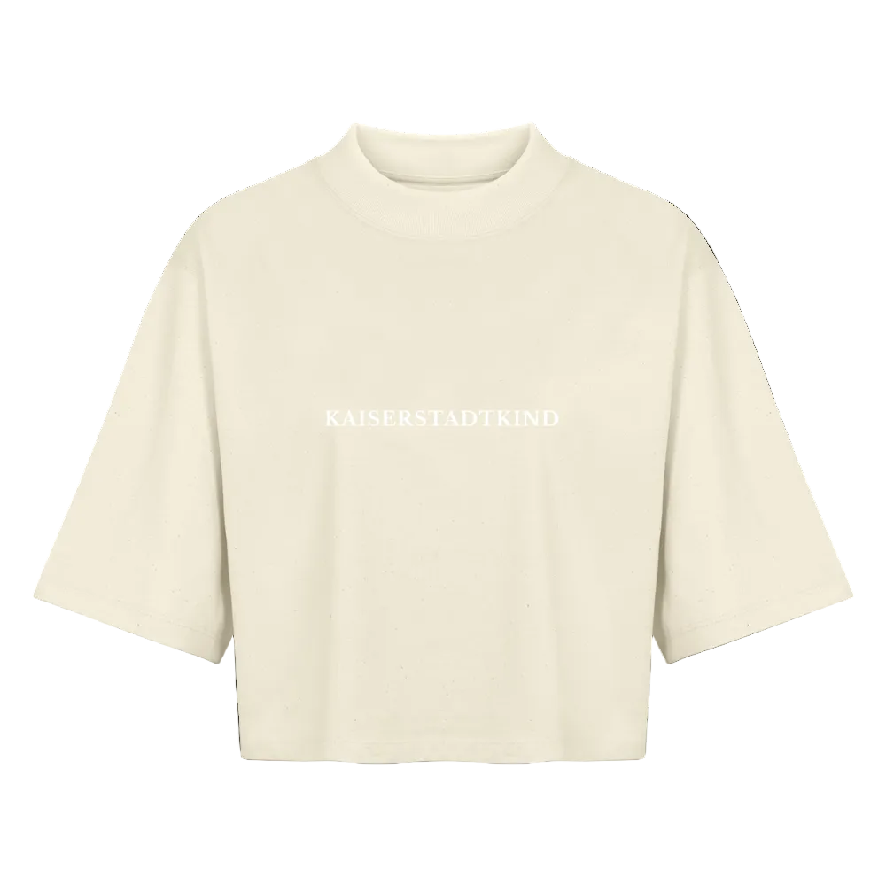 BOXY T-Shirt - White Front Script - Natur