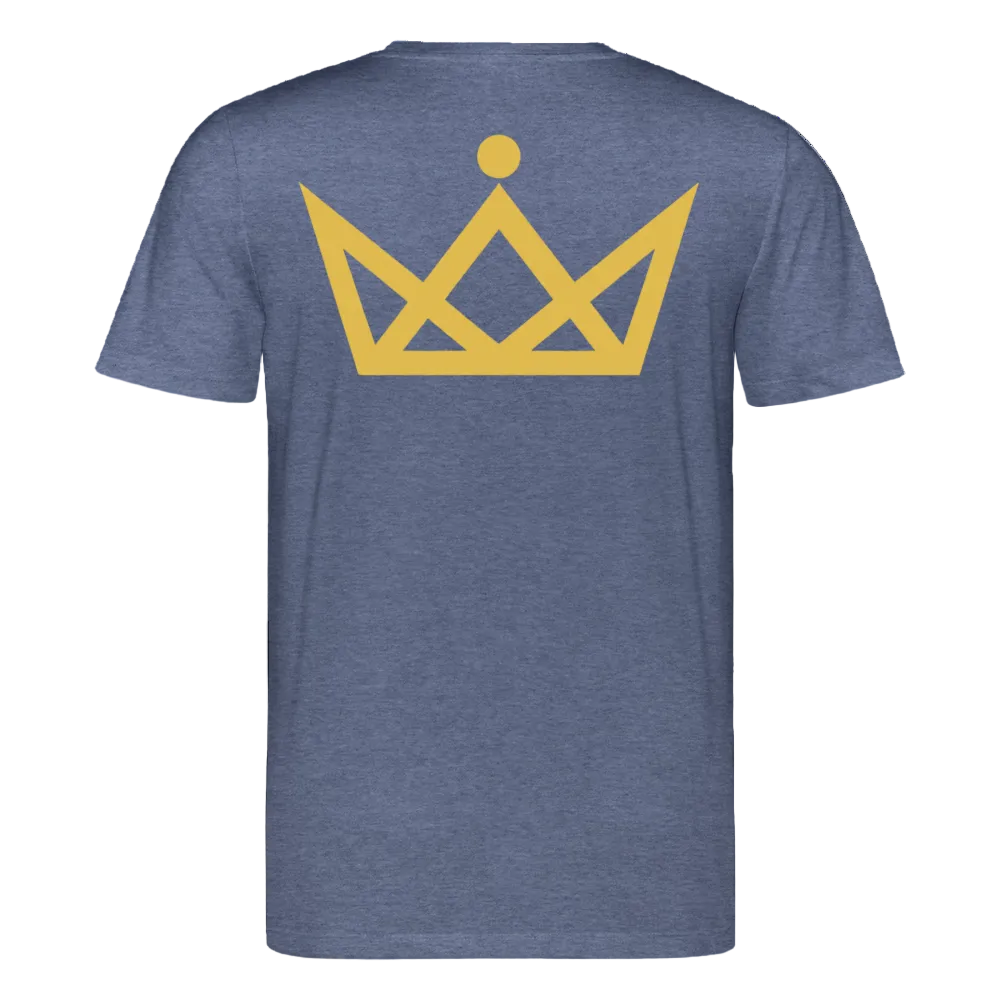 180gr. Golden Letters Edition  - Unisex Organic T-Shirt - dark heather blue
