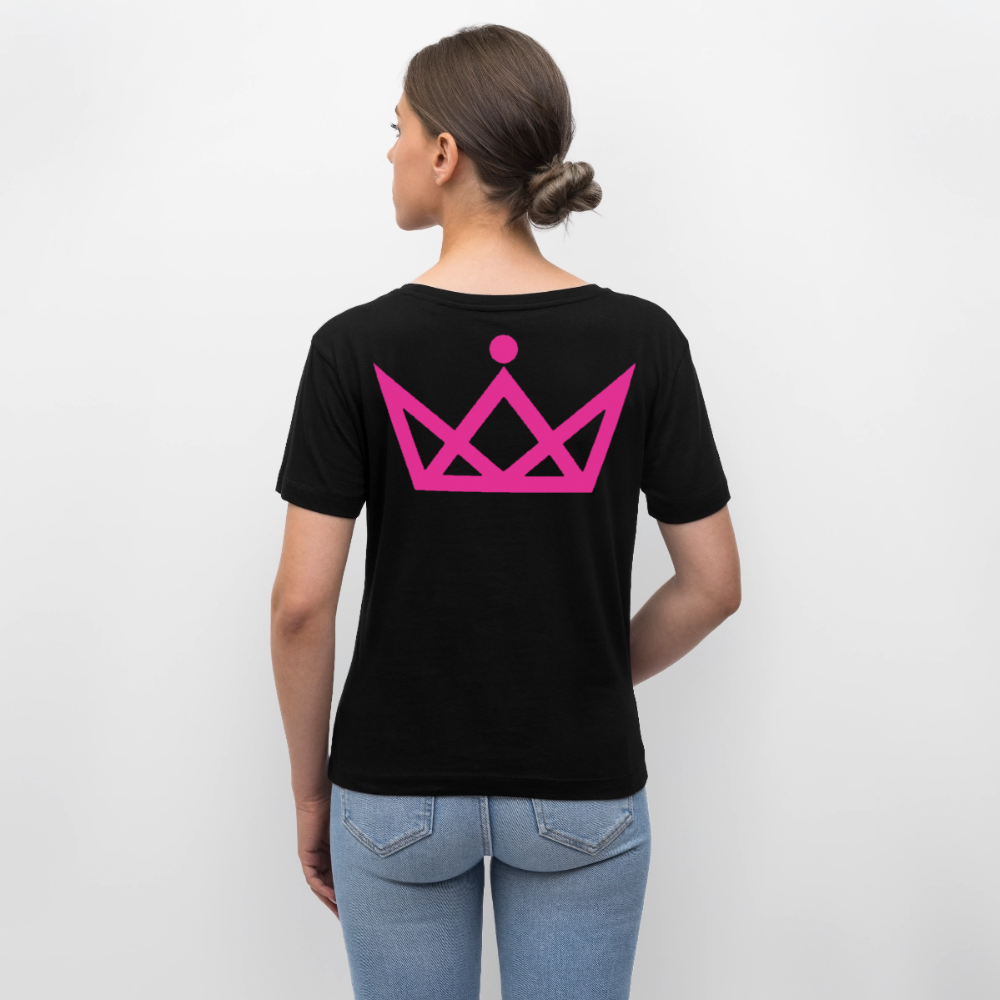 SERENA - Pink Front Script/Back Crown - Schwarz