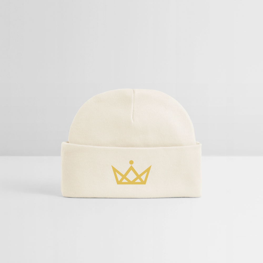 KAISERSTADTKIND Golden Crown - Baby Organic Beanie - soft Ecru