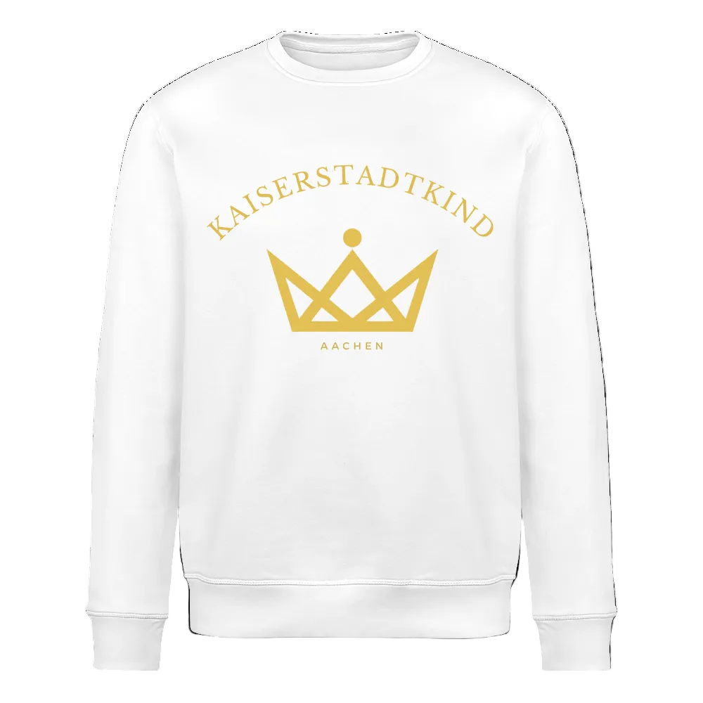 ROLLER Sweatshirt - Gold Front/Back Round - Weiß