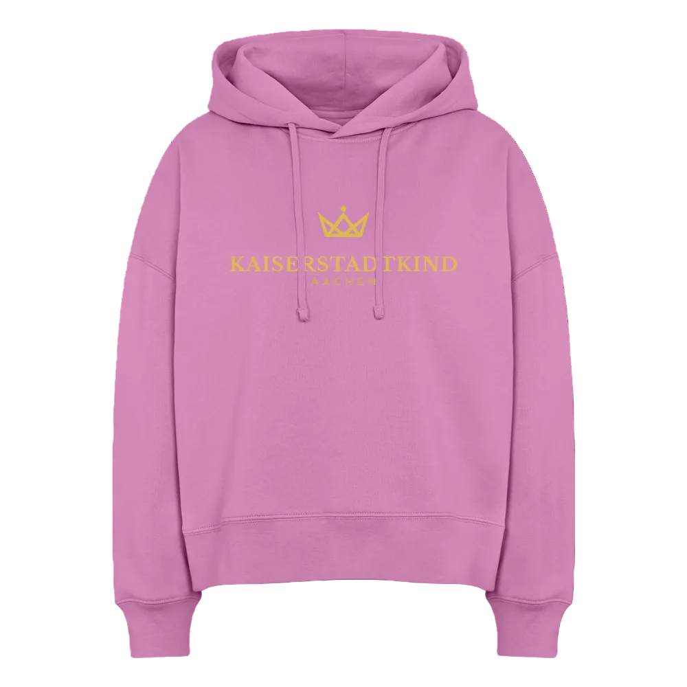 NORA Hoodie - Gold Front Logo/Hood Crown - Pink
