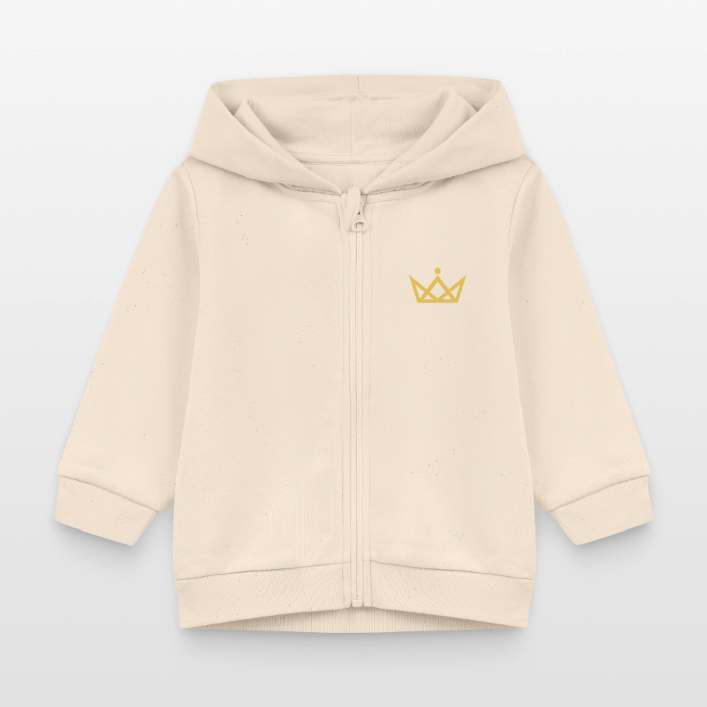 KAISERSTADTKIND 2Golden Crowns - Organic Zip Hoodie BABY CONNECTOR - soft Ecru
