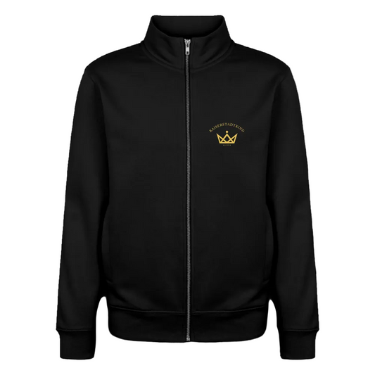 KAISERSTADTKIND Golden _Round - Organic Zip Sweatshirt - Schwarz